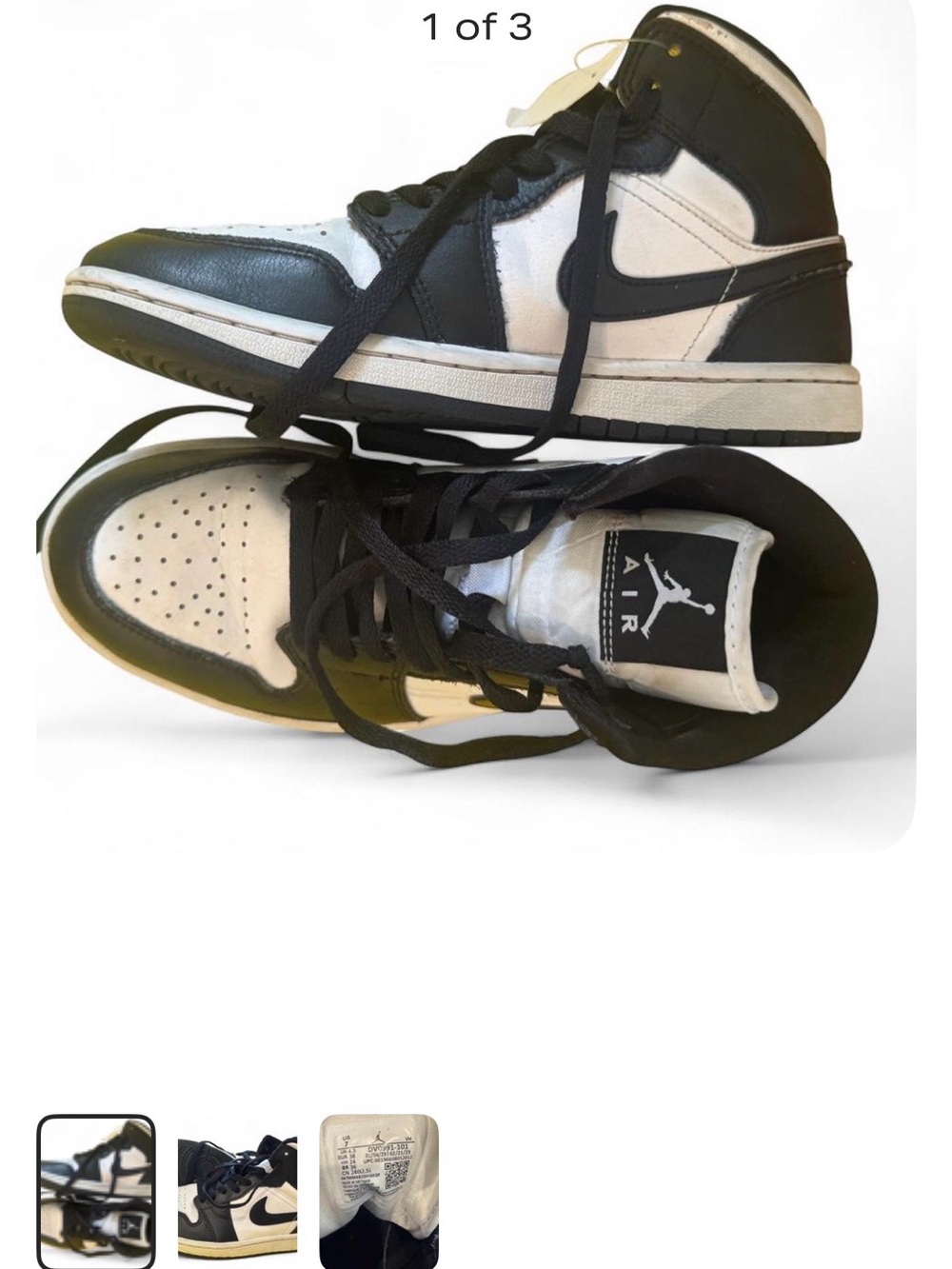 Jordan Retro High Top Sneakers - Black and White